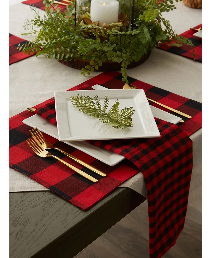 Design Imports Reversible Gingham - Buffalo Check Placemat Set