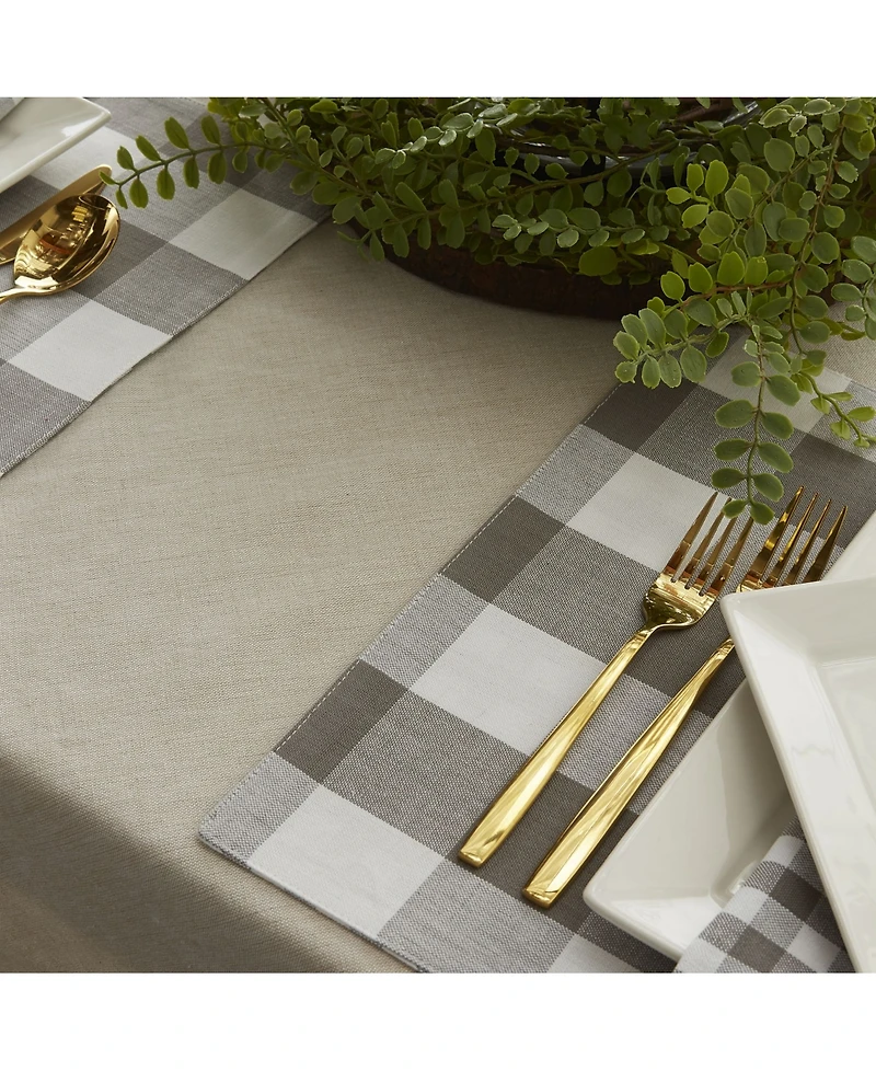 Design Imports Reversible Gingham - Buffalo Check Placemat Set