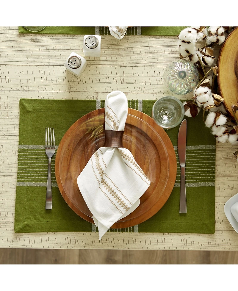 Design Imports Fiesta Check Placemat, Set of 6