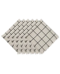 Design Imports Check Fringed Napkin, Set of 6