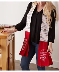 Design Imports Kitchen Towel Holiday Baking Kitchen Scarf, 4" x 70"