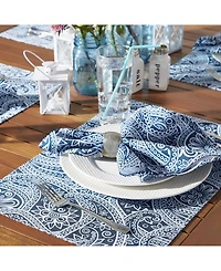 Design Imports Paisley Print Outdoor Napkin, Set of 6