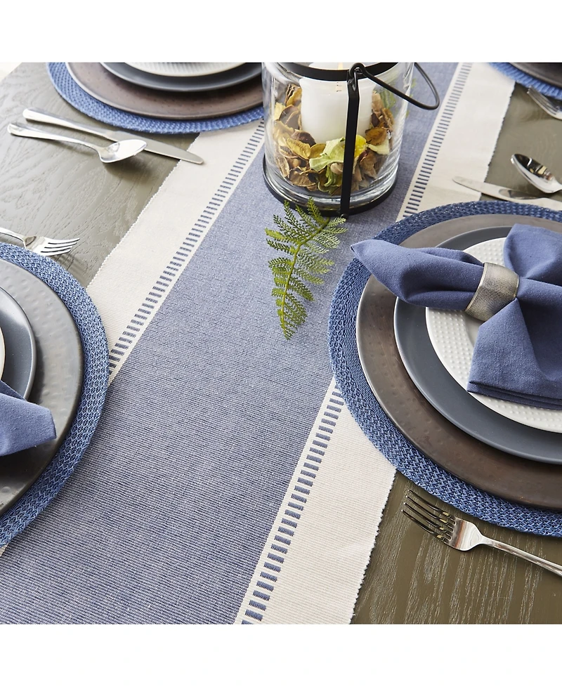 Design Imports Dobby Stripe Table Runner