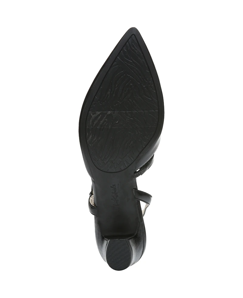 LifeStride Women's Minimalist Slingback Kitten Heel Pumps