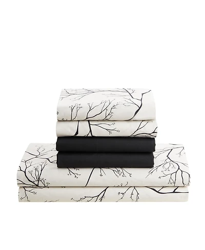 Nestl Printed Super Soft Deep Pocket 6 Pc. Sheet Set