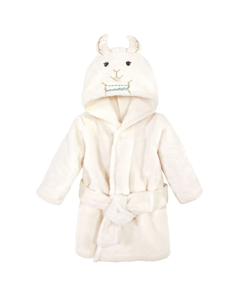 Little Treasure Baby Girls Treasure Plush Bathrobe, Llama, 0-9 Months
