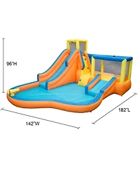 Banzai Inflatable Slide 'N Bounce Splash Park Water Park