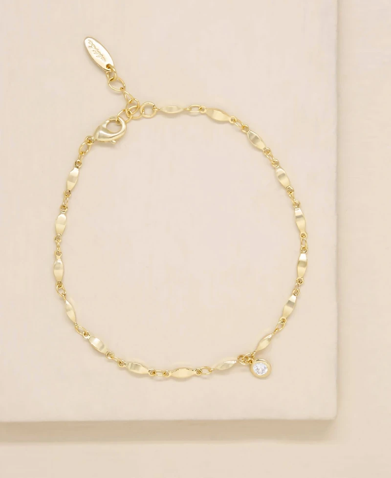 Ettika Simple Gold Plated Chain Anklet