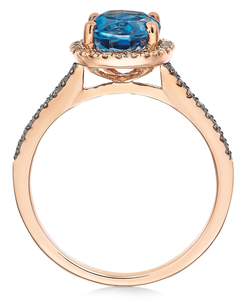 Le Vian Amethyst (1-3/8 ct. t.w.) & Diamond (1/4 t.w) Ring 14k Rose Gold (Also Citrine, Deep Sea Blue Topaz, Green Quartz, Peridot, Opal S