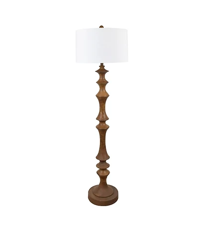 Evolution by Crestview Collection Caleb Resin Wood Floor Lamp