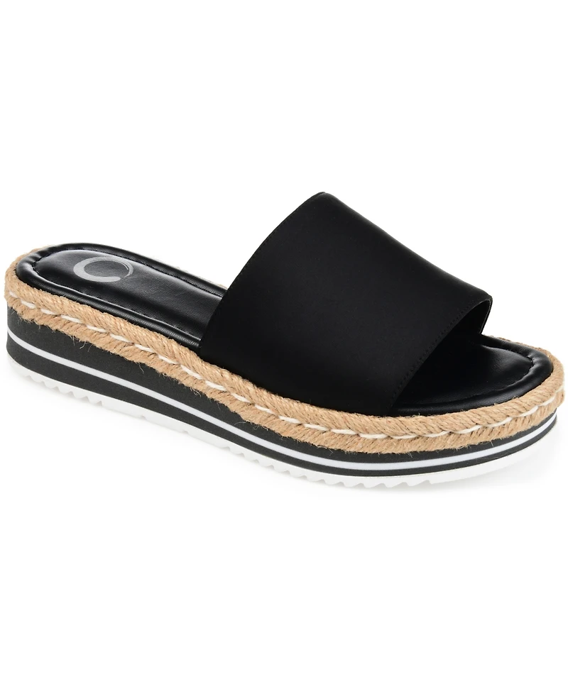 Journee Collection Women's Rosey Espadrille Platform Wedge Sandals