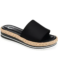 Journee Collection Women's Rosey Espadrille Platform Wedge Sandals