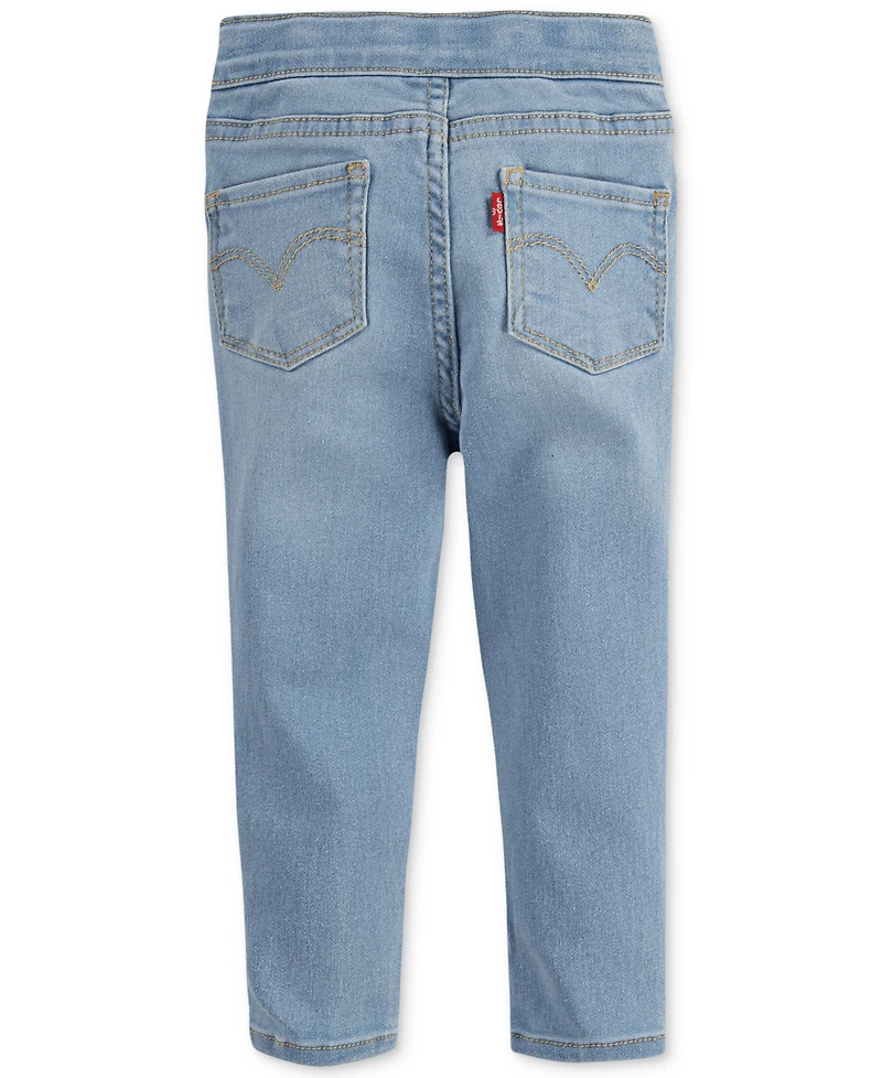Baby Girls Pull On Denim Jeggings