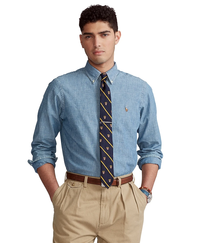 Polo Ralph Lauren Men's Big & Tall Indigo Chambray Shirt