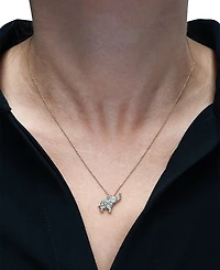 Wrapped Diamond Elephant 18" Pendant Necklace (1/10 ct. t.w.) in 10k Gold, Created for Macy's