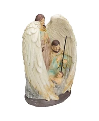 Northlight 11.25" Holy Family and Angel Christmas Nativity Table Decoration