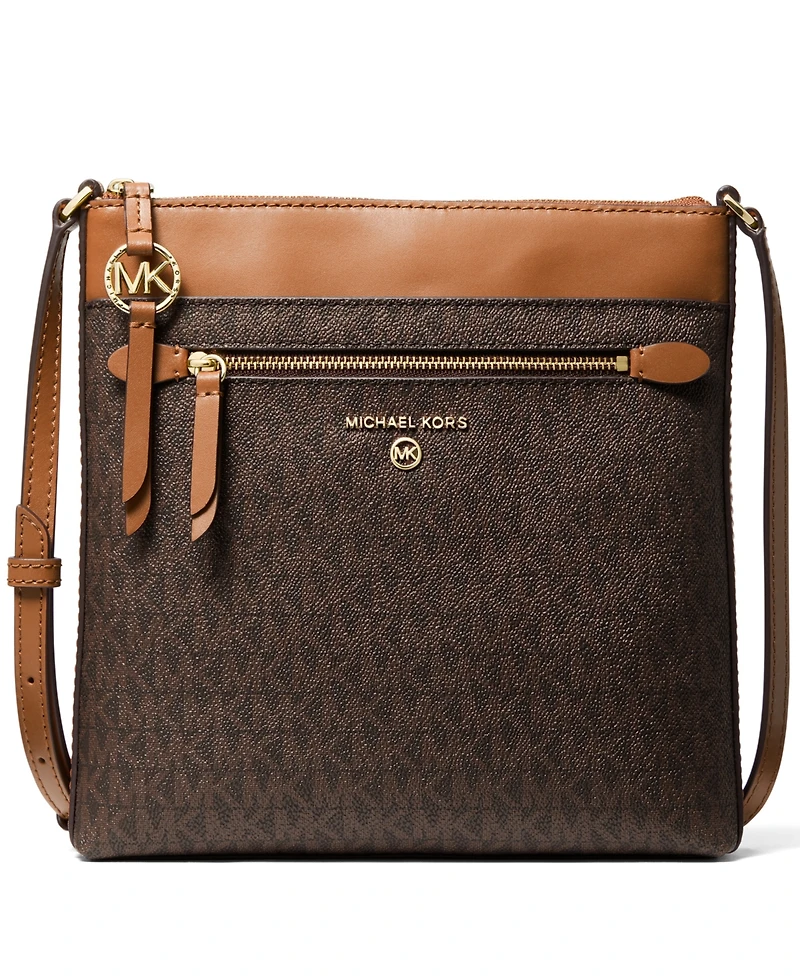 Logo Jet Set Charm Small North South Flat Crossbody