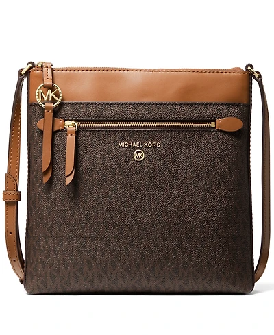 Logo Jet Set Charm Small North South Flat Crossbody