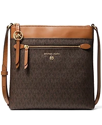Logo Jet Set Charm Small North South Flat Crossbody