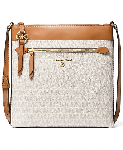 Logo Jet Set Charm Small North South Flat Crossbody