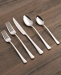 Cambridge Silversmiths Raegan Hammered Mirror 20-Piece Flatware Set, Service for 4