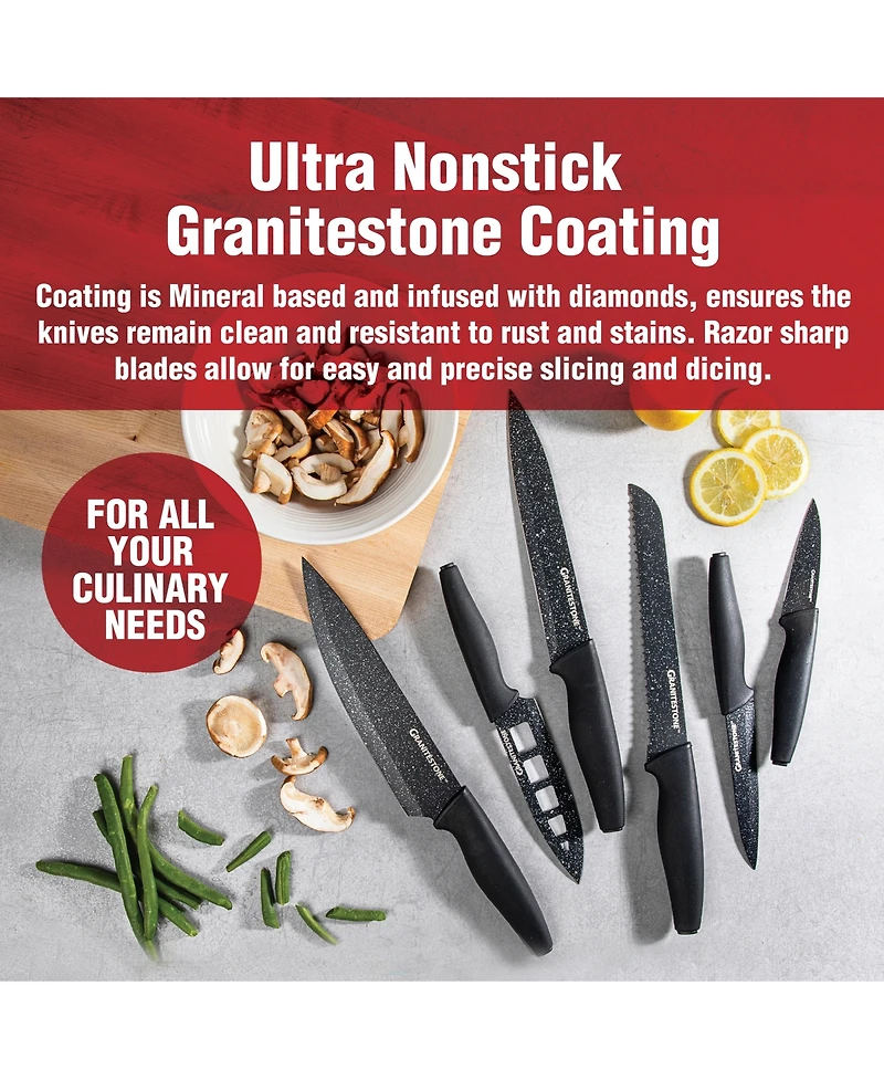 GraniteStone Nutri Blade 6-Pc. Knife Set