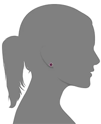 Effy Amethyst (6-1/4 ct. t.w.) and Diamond (1/3 ct. t.w.) Clover Stud Earrings in 14k Rose Gold