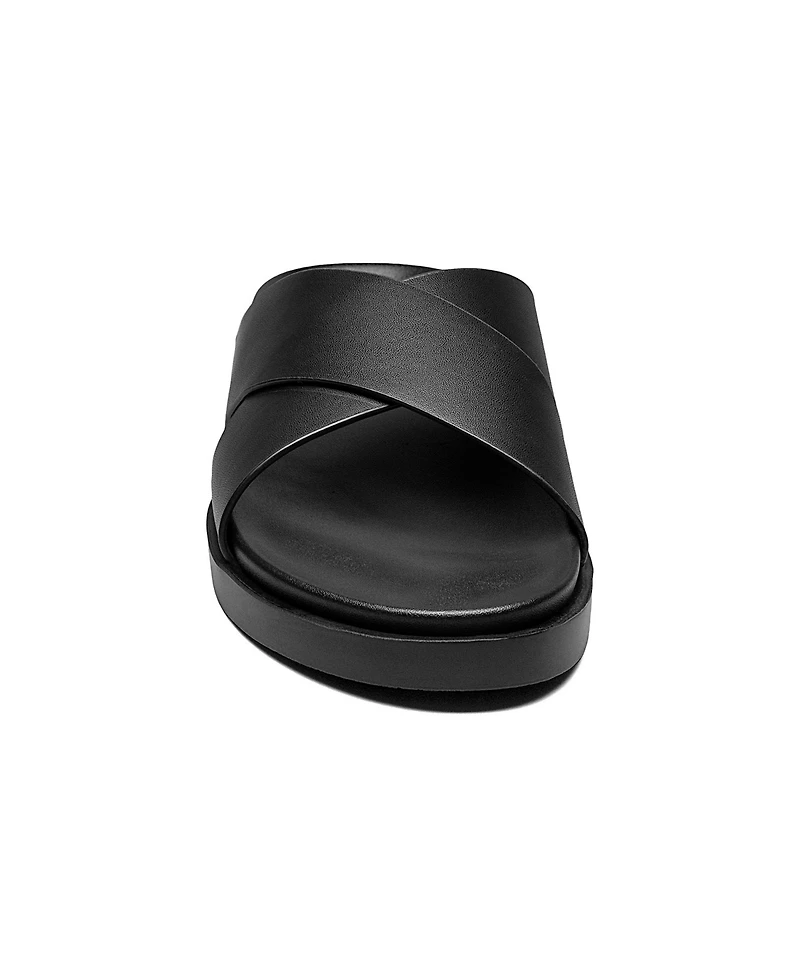 Stacy Adams Men's Montel Cross Strap Slide Sandal
