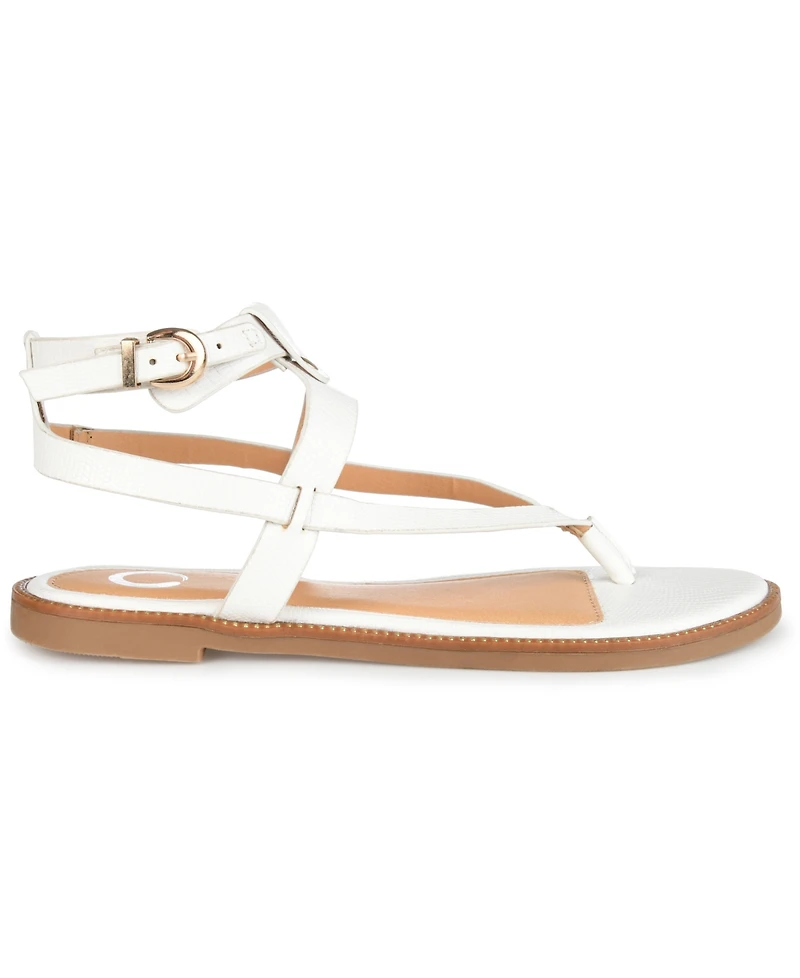Journee Collection Women's Tangie Ankle Strap Flat Sandals