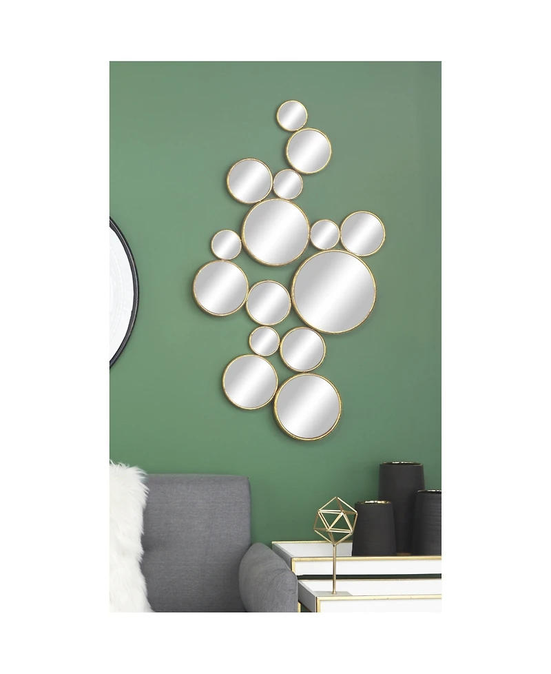CosmoLiving by Cosmopolitan Gold Contemporary Metal Wall Mirror, 40 x 22