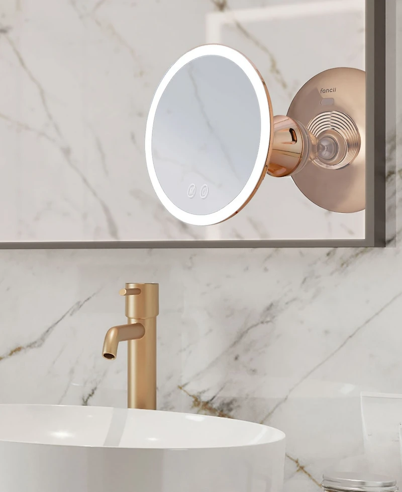 Fancii Lana Rechargeable 10x Magnifying Mirror With 3 Light Settings