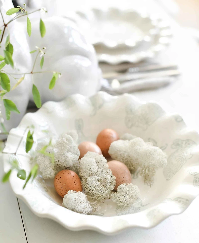 Coton Colors by Laura Johnson Speckled Rabbit Ruffle Best Bowl