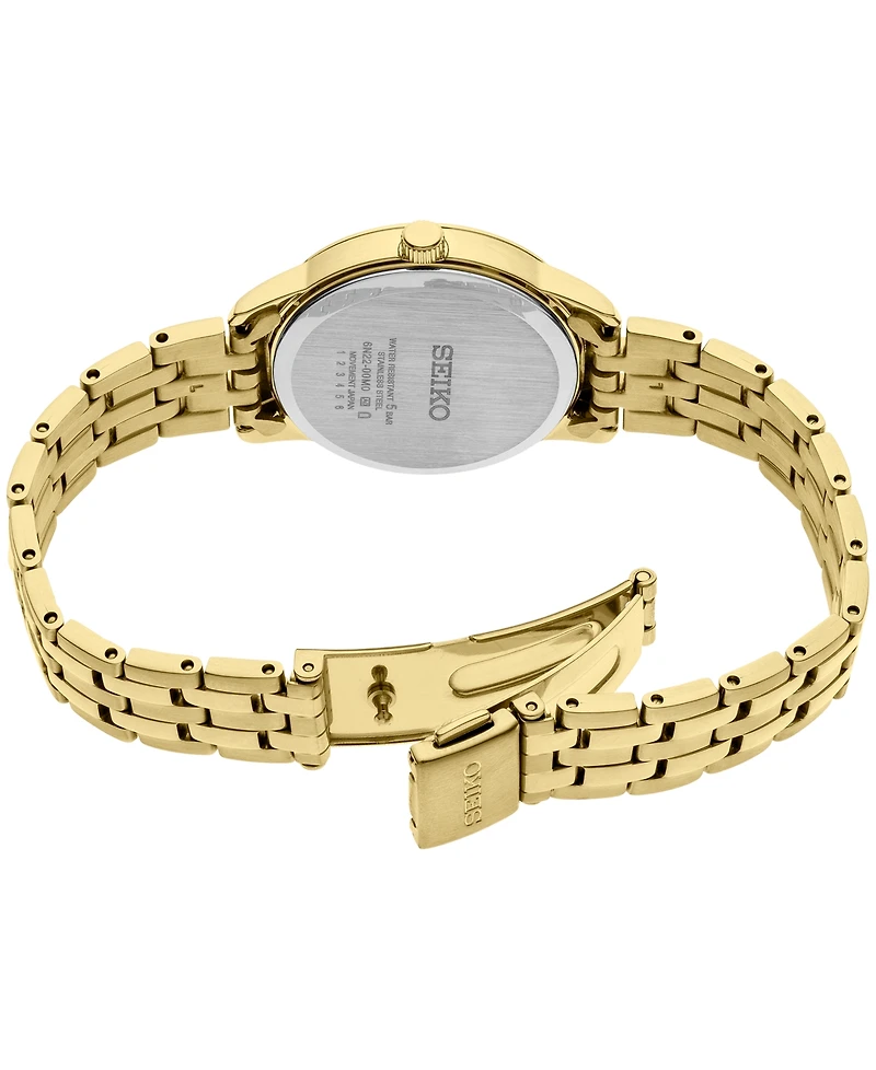 Seiko Women's Essential Gold-Tone Stainless Steel Bracelet Watch 30mm
