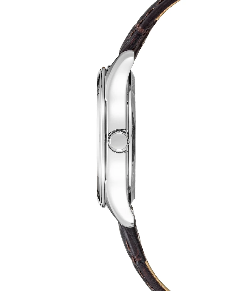 Seiko Women's Essential Brown Leather Strap Watch 30mm