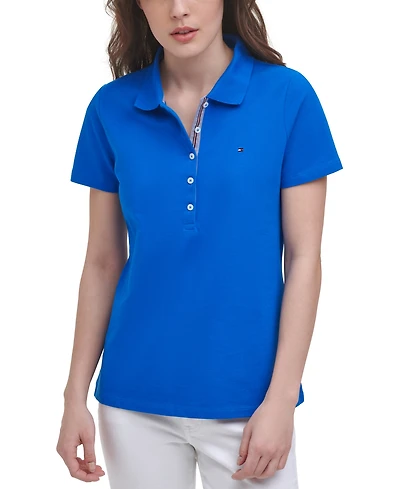 Tommy Hilfiger Women's Solid Short-Sleeve Polo Top