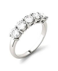 Moissanite Five Stone Band 1-1/6 ct. t.w. Diamond Equivalent in 14k White Gold