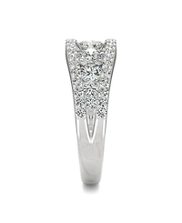 Moissanite Graduated Stone Band 1-1/2 ct. t.w. Diamond Equivalent 14k White Gold
