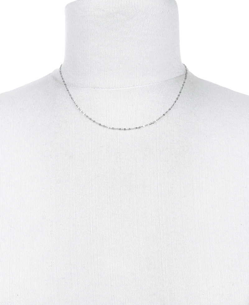 16" Mirror Link Chain (1-1/2mm) in 14K White or Rose Gold
