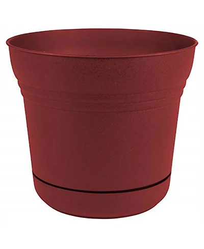 Bloem SP1413 Saturn Collection Planter w/ Saucer 14 inches Burnt Red