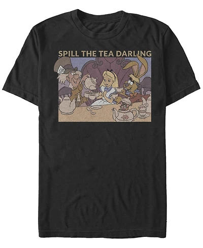 Men's Alice Wonderland Spill The Tea Short Sleeve T-shirt