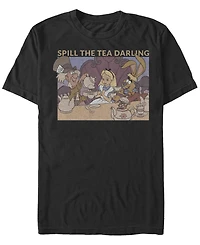 Men's Alice Wonderland Spill The Tea Short Sleeve T-shirt