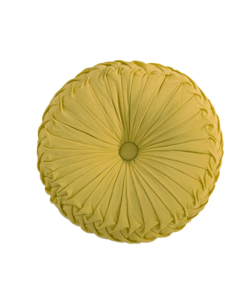 Levtex Viviana Pleated Decorative Pillow, 16" Round