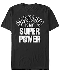 Fifth Sun Men's Sarcasm Powers Short Sleeve Crew T-shirt