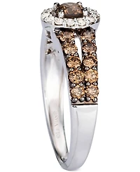 Le Vian Chocolate Diamond (1 ct. t.w.) & Nude (1/8 Halo Ring 14k White, Yellow or Rose Gold