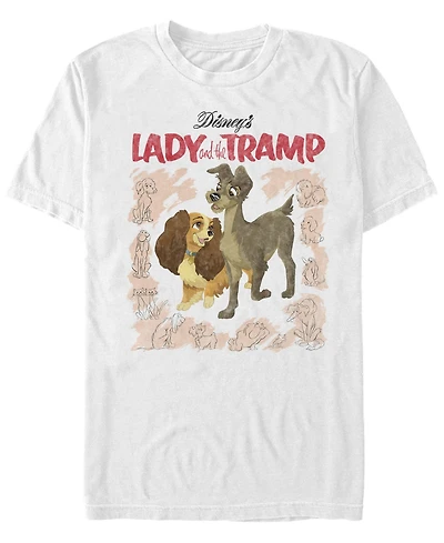 Men's Lady and the Tramp Vintage-Like Cover Short Sleeve T-shirt