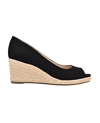 Bandolino Women's Nuri Peep Toe Espadrille Wedge Pumps