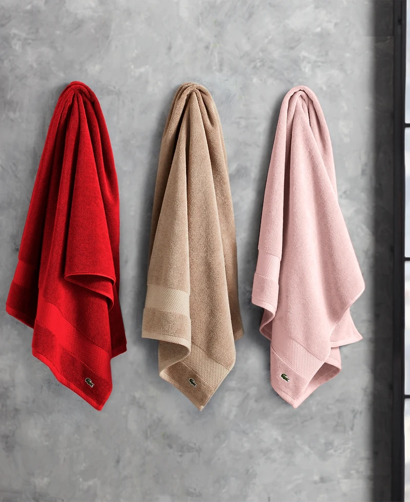 Lacoste Home Heritage Anti-Microbial Supima Cotton Bath Towel, 30" x 54"