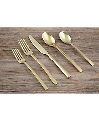 Cambridge Silversmiths Beacon Gold Mirror 20-Piece Flatware Set, Service for 4