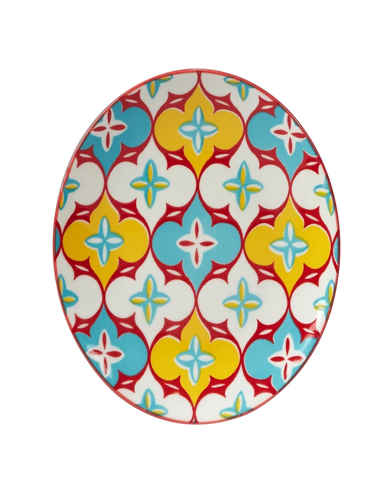Damask Floral Set of 6 Canape Plate