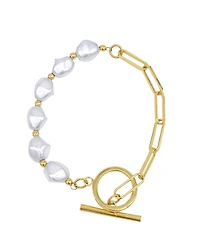 Chain Toggle Pearl Bracelet